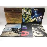 Six rock LPs by various artists including Alice Co