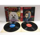 Two Japanese import LPs by Riot comprising 'Restle