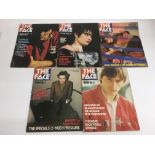 The first five issues of The Face music magazine,