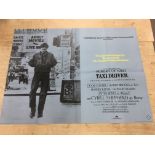 A UK quad film poster for 'Taxi Driver' starring R