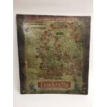 A vintage Lambretta motor racing map of France pas