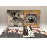 Five Beatles LPs comprising 'Revolver', 'Magical M