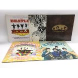 Five Beatles LPs comprising two Capitol label pres