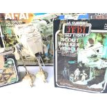 A Boxed Vintage Star Wars At-At Walker.Scout Walke