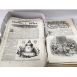 A collection of mid 19th Century and later news magazines including The Illustrated London News,