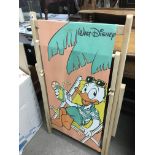 A Walt Disney Vintage folding childâ€™s deck chair Donald Duck in Magaluf.