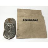 WW2 German Cholm Campaign shield. An unissued shie