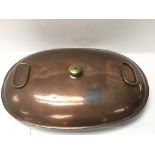 A copper warming pan measuring approximately 50cm