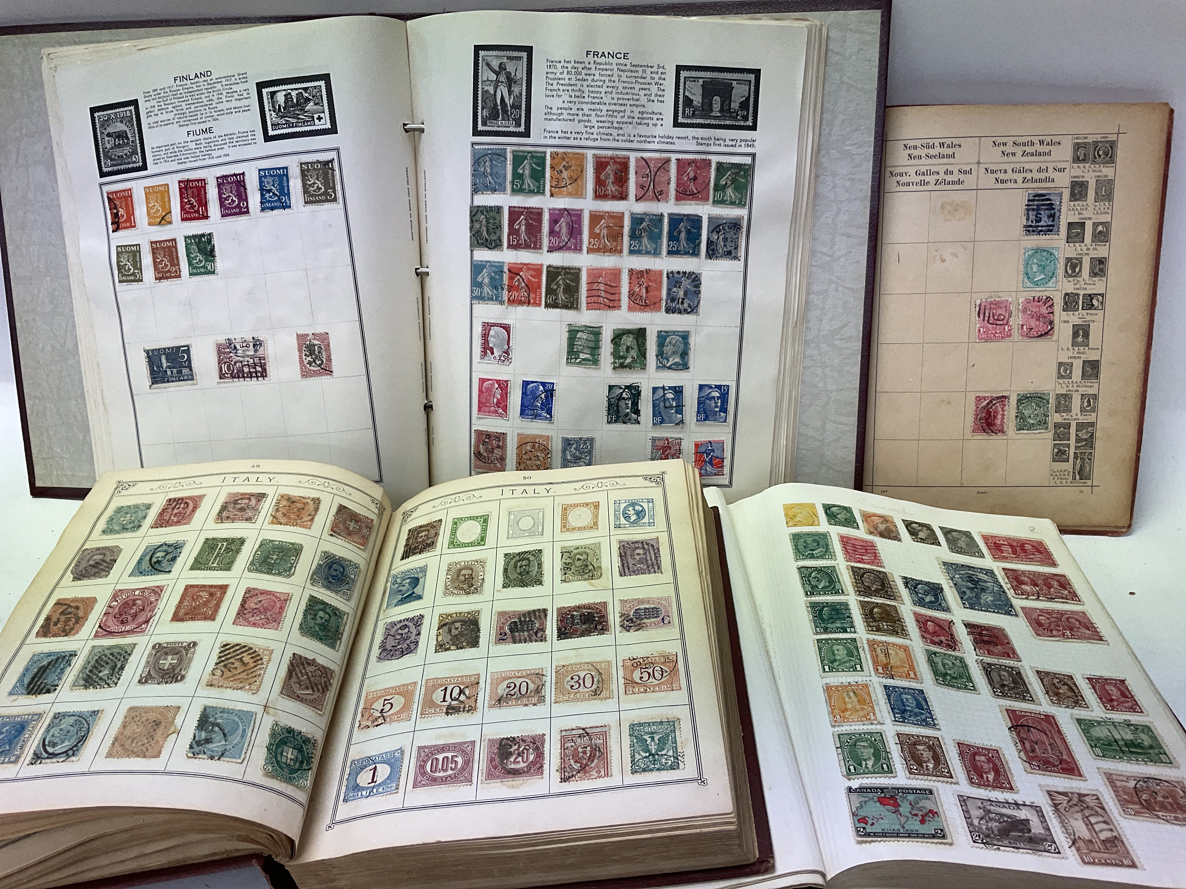 Four early stamp albums that include penny reds. - Image 2 of 2