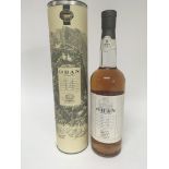 A bottle of 14 year old Oban West Highland Single malt Scotch whisky. 70cl