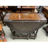 Oak folding table - NO RESERVE