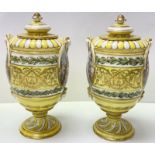 A pair of 19th century serves vases with detachabl