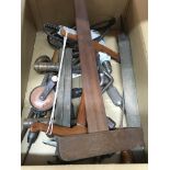 A box containing vintage tools - NO RESERVE