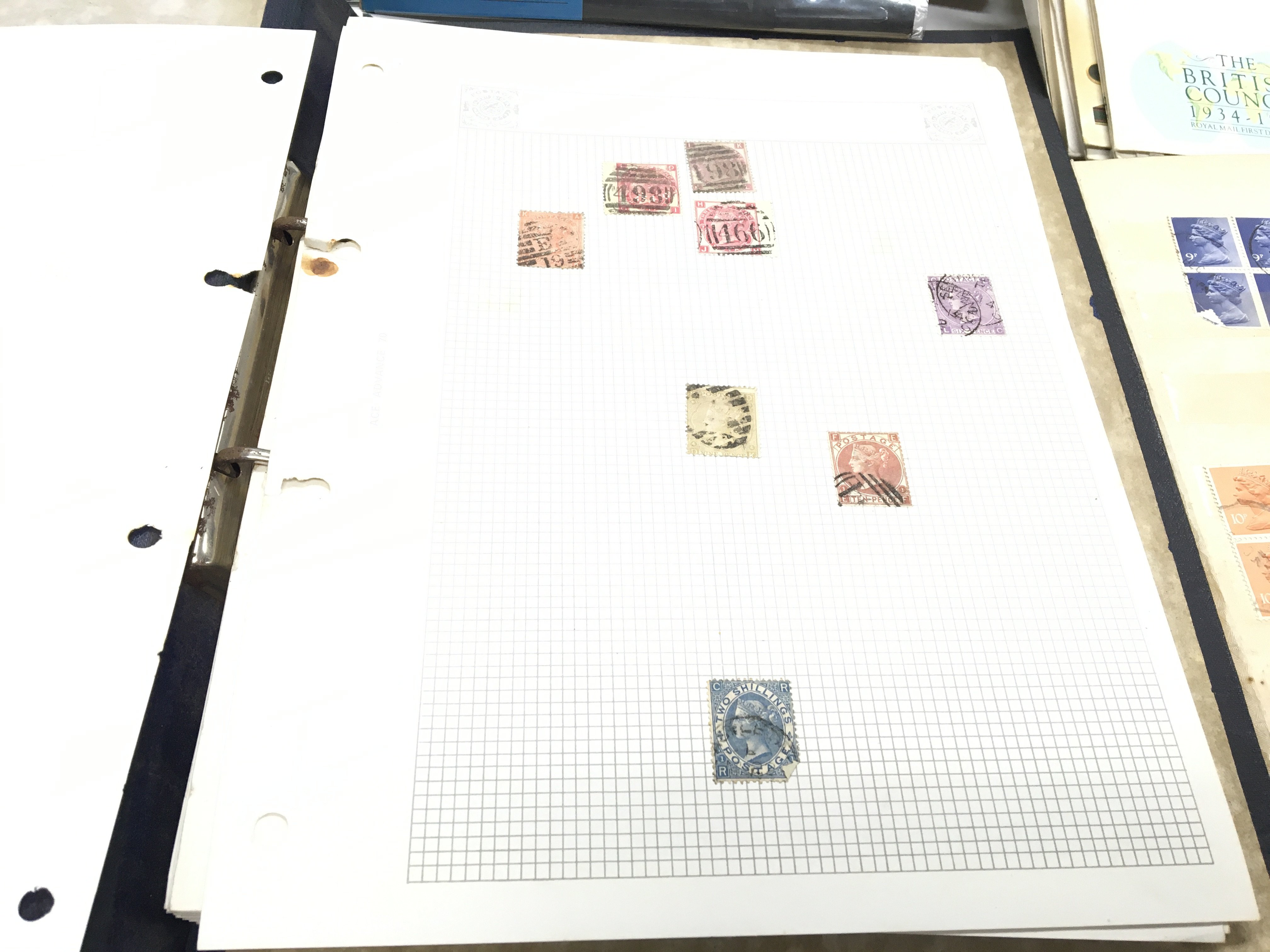 A collection of various stamps including a number of penny reds and British pictorial stamps. - Image 4 of 6