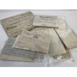 Indentures and early documents inc military reflated documents.