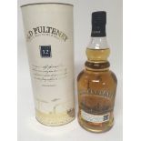 A Bottle of Old Pulteney 12 year old Single Malt Scotch Whisky 70cl