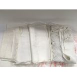 A collection of lace and linen items - NO RESERVE