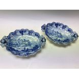 Blue and white side dishes - NO RESERVE