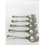 5 silver plated spoons Waffen SS 1940 tea spoons.