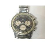 A Vintage 1967 Stainless Sterl Breitling Navitimer