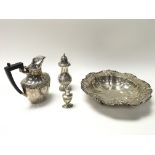 A good quality Victorian silver plated embossed mi