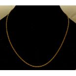 An 18ct gold chain necklace weighing approximately