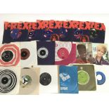 A collection of 7inch singles by various artists including T Rex, The Kinks, Dusty Springfield,