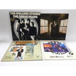 Four Rolling Stones and related LPs comprising 'The Great Years' 4LP box set, the self titled Mick