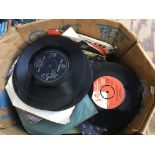 A box of approx 100 plus 7inch singles by various artists from the 1960s onwards. NO RESERVE.