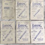 1930s Barking v Walthamstow Avenue Football Programmes: Athenian League for 32/33 34/35 35/36 36/