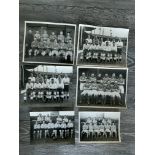 48/49 Football Team Group Press Photos: All original with 3 having press stamps and annotations. 4