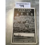 Everton 1905/1906 Football Team Postcard: Excellent condition with message and address to rear.
