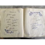 1940s Football Autograph Book: Pages stuck down to exercise book with original owner making a list