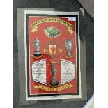 Manchester United 1970 Football Tea Towel: Excellent condition linen tea towel made in Ireland