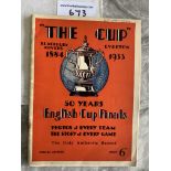 1933 FA Cup Final Football Magazine: The Cup which is a 66 page quality production to celebrate