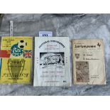 British Clubs Abroad Football Programmes: 59/60 Stuttgart v Bolton tears, 79/80 Dinamo Tbilisi v