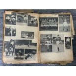 1940s Football Scrapbooks: Must view lot with 5 scrapbooks packed with team groups action shots