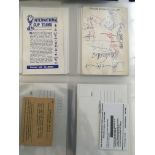 Manchester United Football Memorabilia: Box file consisting of quantity of postcards, 1947 team