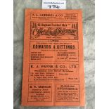 32/33 Gillingham v Watford Football Programme: 3rd Division match dated 13 9 1930. Good with team