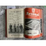 55/56 Arsenal Bound Volume Of Home Football Programmes: All 21 league matches and three FA Cup.