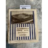 1934 FA Cup Semi Final Football Programme: Aston Villa v Manchester City played at Huddersfield.