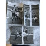 1948 Scotland v Ireland Football Press Photos: 8 x 6 inch black and white photos with match action