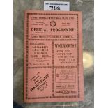 31/32 Chesterfield v Oldham Athletic Football Programme: 2nd Division match dated 24 10 1931. Very