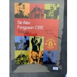 Alex Ferguson Manchester United Signed Tribute Poster: Colourful large (70 x 50cm) poster