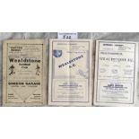 1930s Wealdstone v Walthamstow Avenue Football Programmes: 36/37 writing to cover, 38/39 Reserves