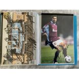 West Ham Signed Football Photos: Mainly colour 12 x 8 photos with signatures in black marker pen.