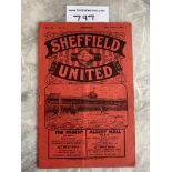 34/35 Sheffield United v Swansea Town Football Programme: Good condition 2nd Division League match