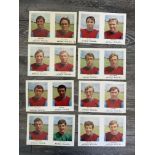 West Ham Complete Newham Recorder Football Cards: Each of the complete set of 8 cards has two