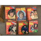 Football Magazine Collection: Large quantity of Goal magazines from the early 70s together with over