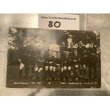 Bournemouth 1912 Football Team Postcard: Good condition with no writing but a few scuffs to rear.